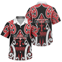 New Zealand Maori Language Week Family Matching Off The Shoulder Long Sleeve Dress and Hawaiian Shirt Mo Ake Tonu Te Reo