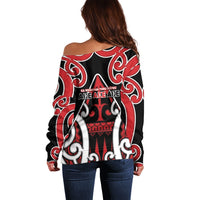 New Zealand Maori Language Week Off Shoulder Sweater Mo Ake Tonu Te Reo