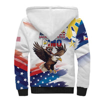 Filipino American History Month Sherpa Hoodie Bald Eagle Tarsier Together