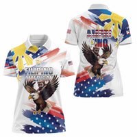Filipino American History Month Women Polo Shirt Bald Eagle Tarsier Together