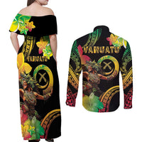 Halo Vanuatu Couples Matching Off Shoulder Maxi Dress and Long Sleeve Button Shirt Beautiful Woman Dancing