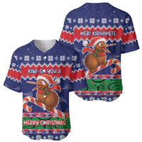 New Zealand Christmas Baseball Jersey Kiwi-sh You A Merry Christmas - Polynesian Pride