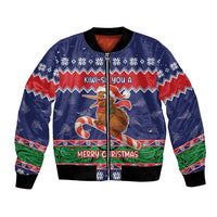 New Zealand Christmas Bomber Jacket Kiwi-sh You A Merry Christmas - Polynesian Pride