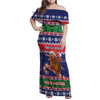 New Zealand Christmas Family Matching Off Shoulder Maxi Dress and Hawaiian Shirt Kiwi-sh You A Merry Christmas - Polynesian Pride