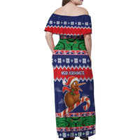 New Zealand Christmas Family Matching Off Shoulder Maxi Dress and Hawaiian Shirt Kiwi-sh You A Merry Christmas - Polynesian Pride