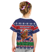 New Zealand Christmas Kid T Shirt Kiwi-sh You A Merry Christmas - Polynesian Pride