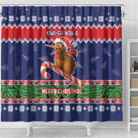New Zealand Christmas Shower Curtain Kiwi-sh You A Merry Christmas - Polynesian Pride