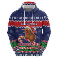 New Zealand Christmas Zip Hoodie Kiwi-sh You A Merry Christmas - Polynesian Pride