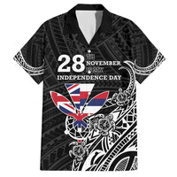 Hawaii November 28th Is My Independence Day Family Matching Short Sleeve Bodycon Dress and Hawaiian Shirt