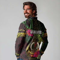 Vanuatu Long Sleeve Polo Shirt Be Strong Pray For Port Vila