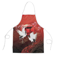 Hawaii and Japan Together Apron Polynesian Art Tattoo With Cranes And Sakura - Polynesian Pride