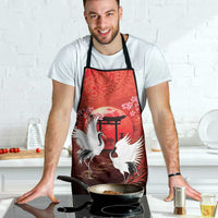 Hawaii and Japan Together Apron Polynesian Art Tattoo With Cranes And Sakura - Polynesian Pride