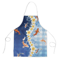 Hawaii And Japan Apron Plumeria Lei With Koi Fish Blue - Polynesian Pride