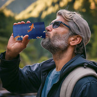 Hawaii And Japan 4 in 1 Can Cooler Tumbler Plumeria Lei With Koi Fish Blue - Polynesian Pride