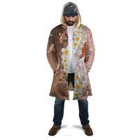 Hawaii And Japan Cloak Plumeria Lei With Koi Fish Beige - Polynesian Pride