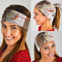 Hawaii And Japan Neck Gaiter Plumeria Lei With Koi Fish Beige - Polynesian Pride