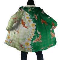 Hawaii And Japan Cloak Plumeria Lei With Koi Fish Green - Polynesian Pride
