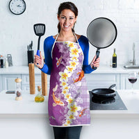Hawaii And Japan Apron Plumeria Lei With Koi Fish Purple - Polynesian Pride