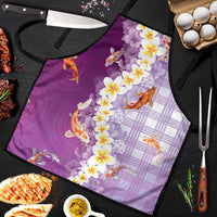 Hawaii And Japan Apron Plumeria Lei With Koi Fish Purple - Polynesian Pride
