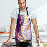 Hawaii And Japan Apron Plumeria Lei With Koi Fish Purple - Polynesian Pride