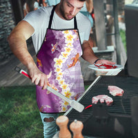 Hawaii And Japan Apron Plumeria Lei With Koi Fish Purple - Polynesian Pride