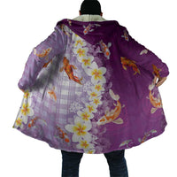 Hawaii And Japan Cloak Plumeria Lei With Koi Fish Purple - Polynesian Pride