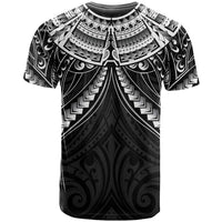 New Zealand Morepork T Shirt Maori Pattern Black