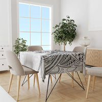 New Zealand Morepork Tablecloth Maori Pattern White