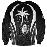 Custom Fiji Rugby Sweatshirt Fijian Warrior Black LT05 Unisex Black - Polynesian Pride
