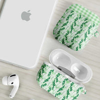 Hawaii Ti Leaf Maile Tuberose Lei AirPods Case With Hanalei Leaf Green LT05 - Polynesian Pride
