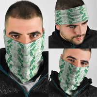 Hawaii Ti Leaf Maile Tuberose Lei Neck Gaiter With Hanalei Leaf Green LT05 - Polynesian Pride