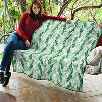 Hawaii Ti Leaf Maile Tuberose Lei Quilt With Hanalei Leaf Green LT05 - Polynesian Pride