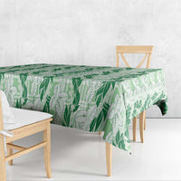 Hawaii Ti Leaf Maile Tuberose Lei Tablecloth With Hanalei Leaf Green LT05 - Polynesian Pride