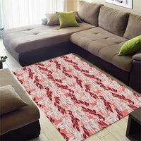 Hawaii Ti Leaf Maile Tuberose Lei Area Rug With Hanalei Leaf Red LT05 - Polynesian Pride
