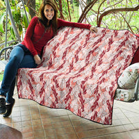 Hawaii Ti Leaf Maile Tuberose Lei Quilt With Hanalei Leaf Red LT05 - Polynesian Pride