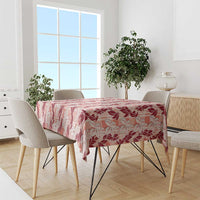 Hawaii Ti Leaf Maile Tuberose Lei Tablecloth With Hanalei Leaf Red LT05 - Polynesian Pride