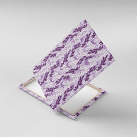 Hawaii Ti Leaf Maile Tuberose Lei Canvas Wall Art With Hanalei Leaf Purple LT05 With Frame Purple - Polynesian Pride
