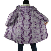 Hawaii Ti Leaf Maile Tuberose Lei Cloak With Hanalei Leaf Purple LT05 - Polynesian Pride