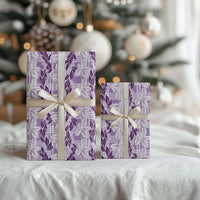 Hawaii Ti Leaf Maile Tuberose Lei Wrapping Paper With Hanalei Leaf Purple LT05 - Polynesian Pride