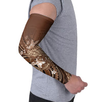 Samoa Tatau Marlin Arm Sleeves With Siapo Motifs Brown
