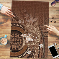 Samoa Tatau Marlin Puzzle With Siapo Motifs Brown LT05 Brown - Polynesian Pride