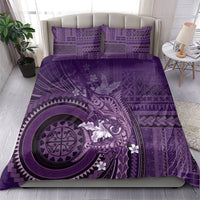 Samoa Tatau Marlin Bedding Set With Siapo Motifs Violet LT05 - Polynesian Pride