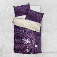 Samoa Tatau Marlin Bedding Set With Siapo Motifs Violet LT05 US Twin 172cm x 218cm Violet - Polynesian Pride