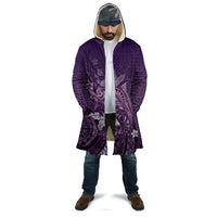 Samoa Tatau Marlin Cloak With Siapo Motifs Violet