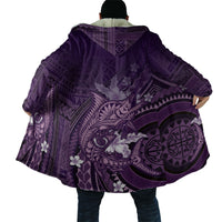 Samoa Tatau Marlin Cloak With Siapo Motifs Violet