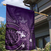 Samoa Tatau Marlin Garden Flag With Siapo Motifs Violet