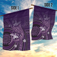 Samoa Tatau Marlin Garden Flag With Siapo Motifs Violet