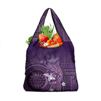 Samoa Tatau Marlin Grocery Bag With Siapo Motifs Violet LT05 1-pack One Size Violet - Polynesian Pride
