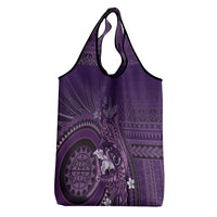 Samoa Tatau Marlin Grocery Bag With Siapo Motifs Violet LT05 - Polynesian Pride