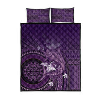 Samoa Tatau Marlin Quilt Bed Set With Siapo Motifs Violet LT05 - Polynesian Pride